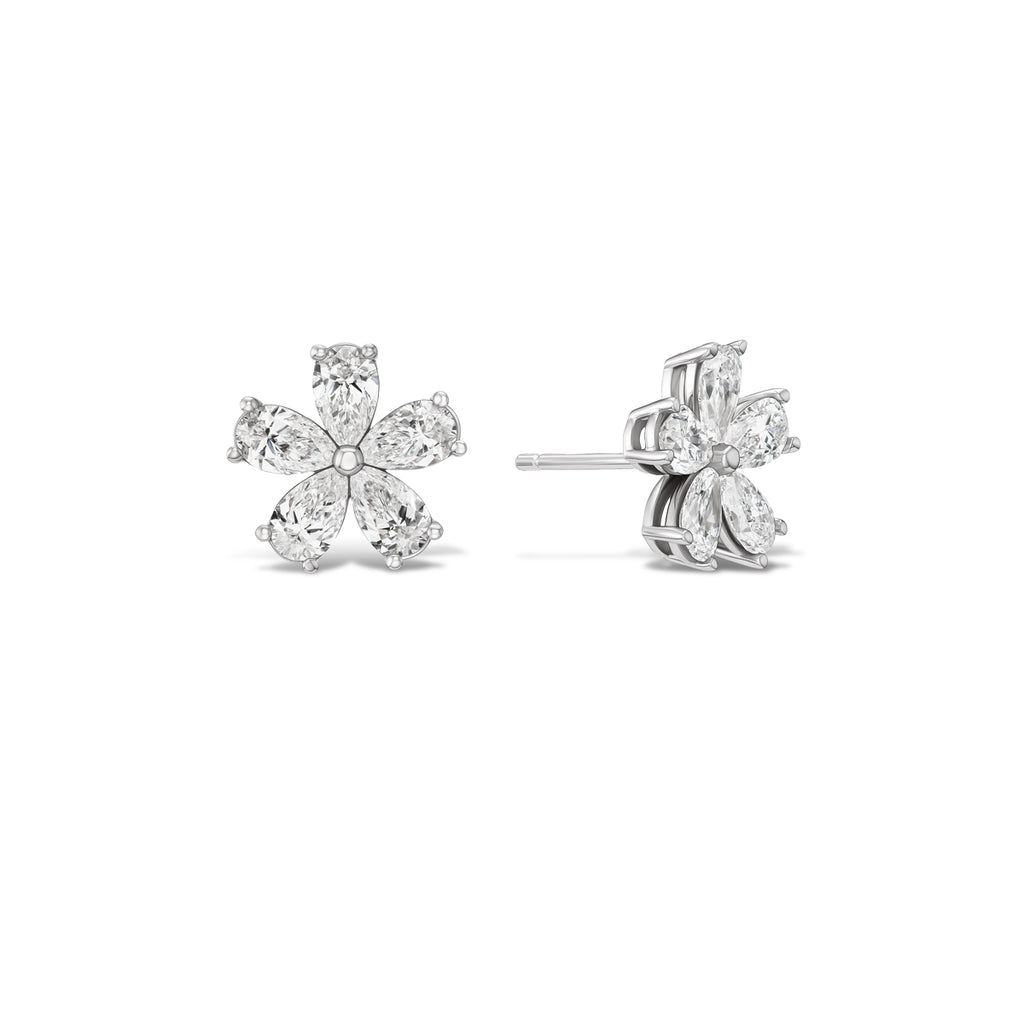 GIA Certified Forget-Me-Not Diamond Earrings