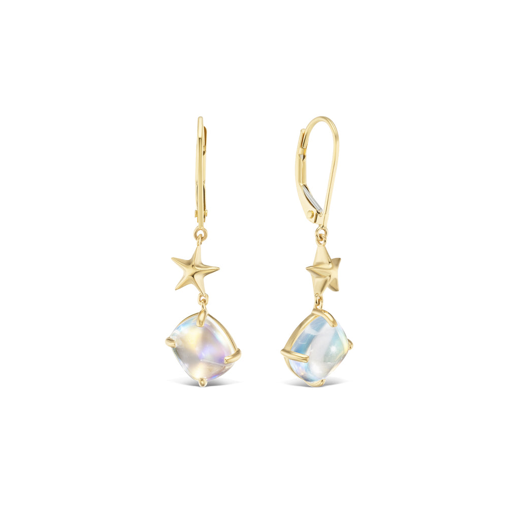 Moonstone Starfish Earrings