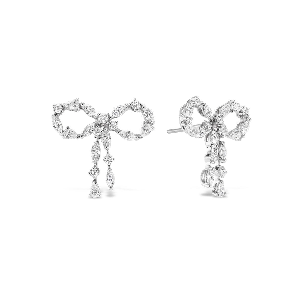 *NEW* Mixed Shape Diamond Bow Earrings