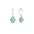 *NEW* Bespoke 0.91CTW Oval Cut Paraíba Tourmaline Bloom Earrings