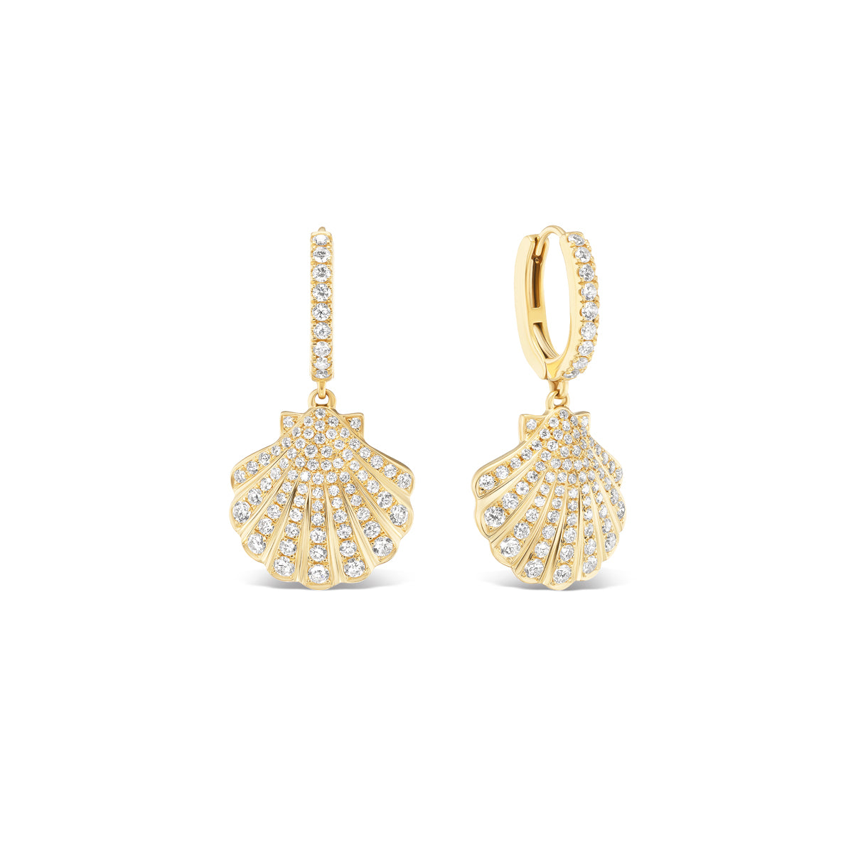 *NEW* Diamond Seashell Earrings