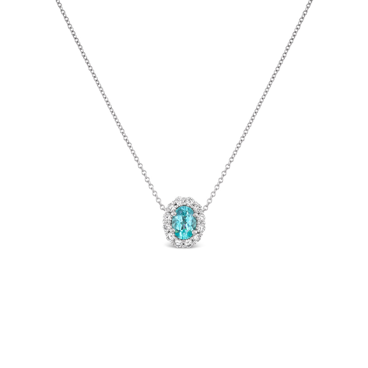 *NEW* Bespoke 0.84 Oval Cut Paraiba Bloom Pendant