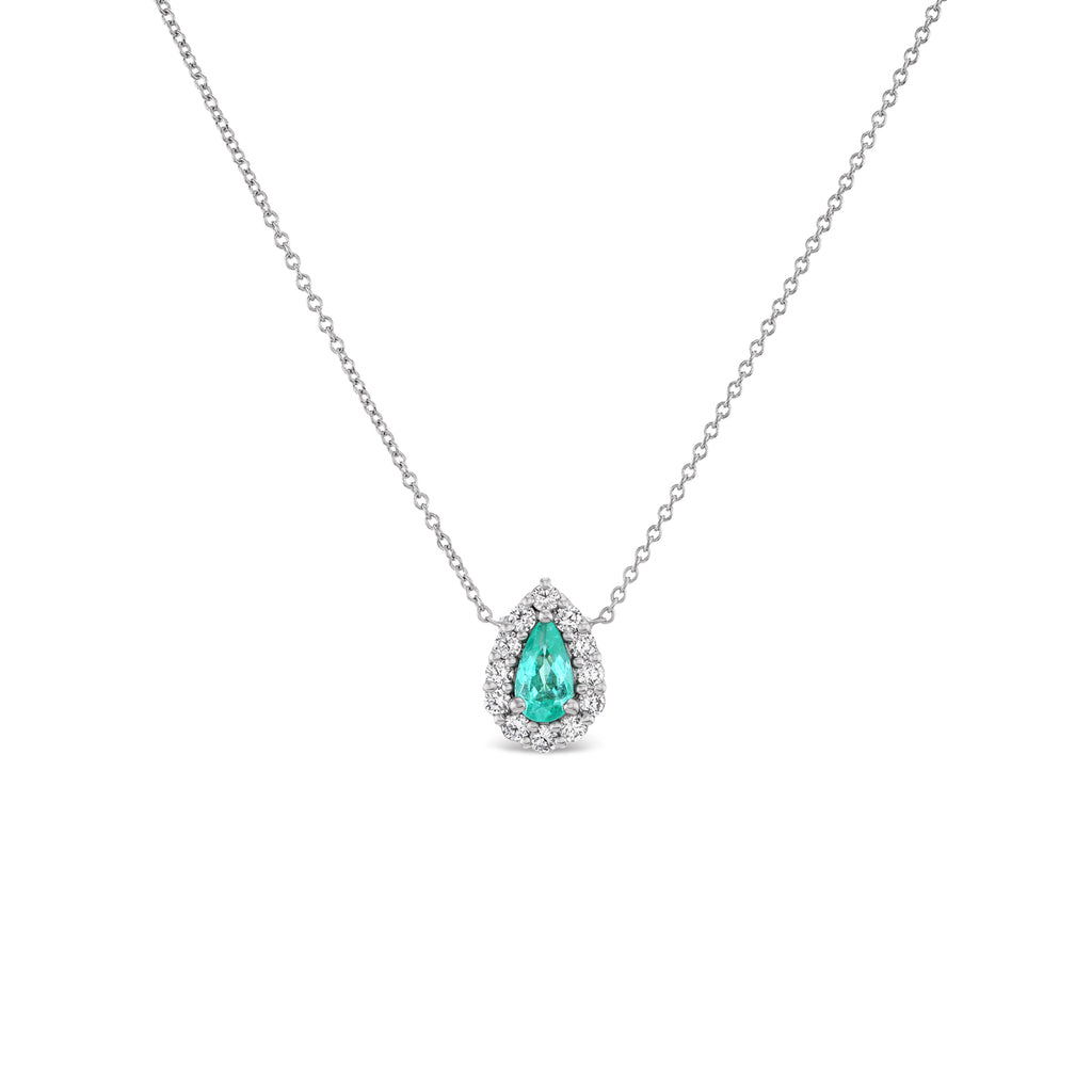 *NEW* Bespoke 0.52CT Pear Cut Paraiba Bloom Pendant