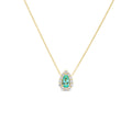 *NEW* Bespoke 0.65CT Pear Cut Paraiba Bloom Pendant