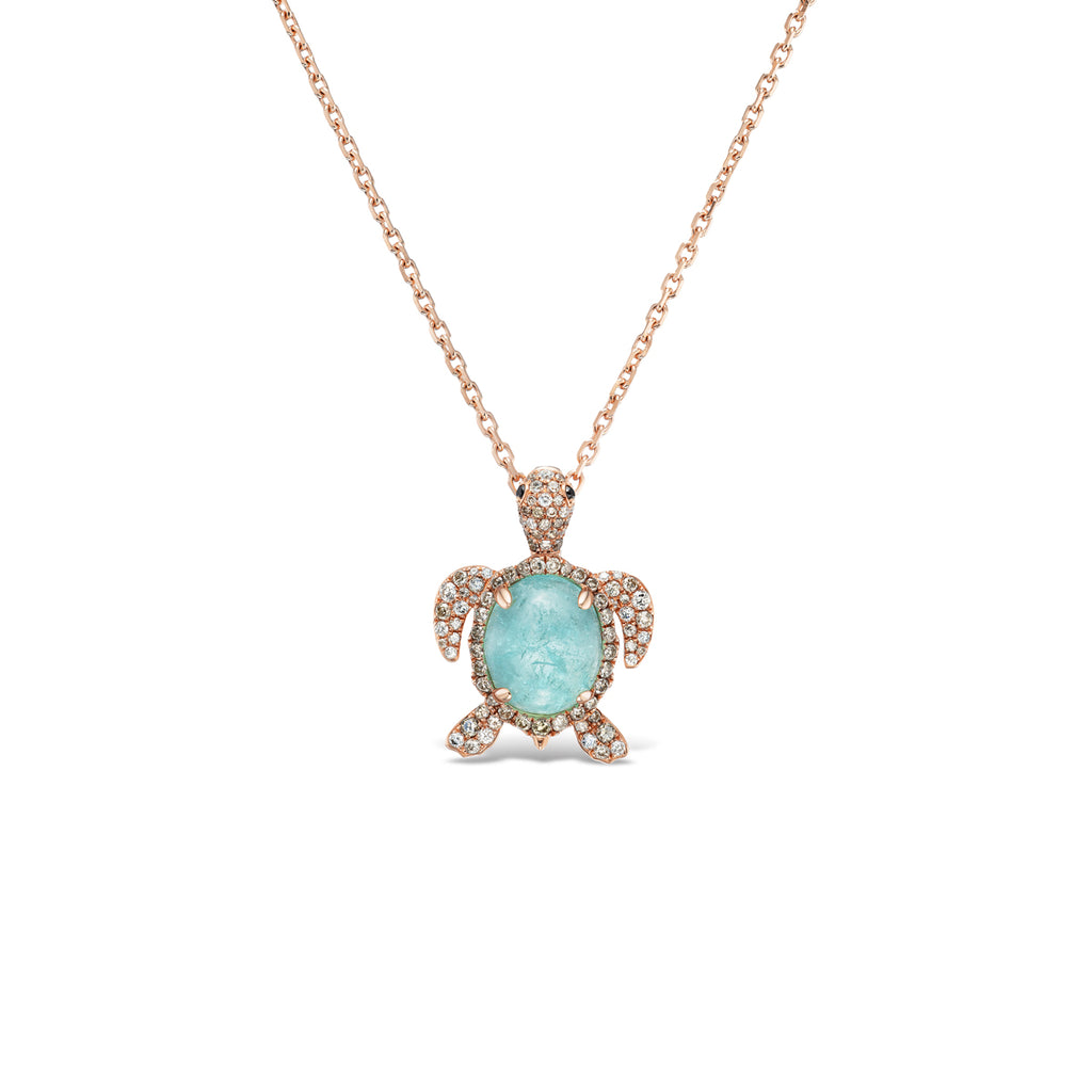 *NEW* 3.69CT Paraíba Turtle Pendant
