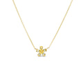Small Forget-Me-Not Yellow Sapphire Necklace