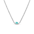 *NEW* Wave Diamond Tennis Necklace with 1.10CT Paraiba