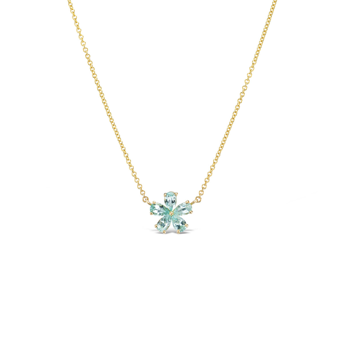 Small Forget-Me-Not Wintergreen Paraíba Necklace
