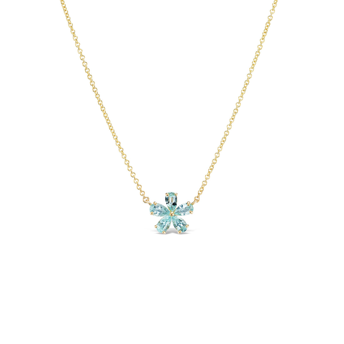 Small Forget-Me-Not Ocean Paraíba Necklace