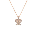 *NEW* Pavé Brown & White Diamond Turtle Pendant