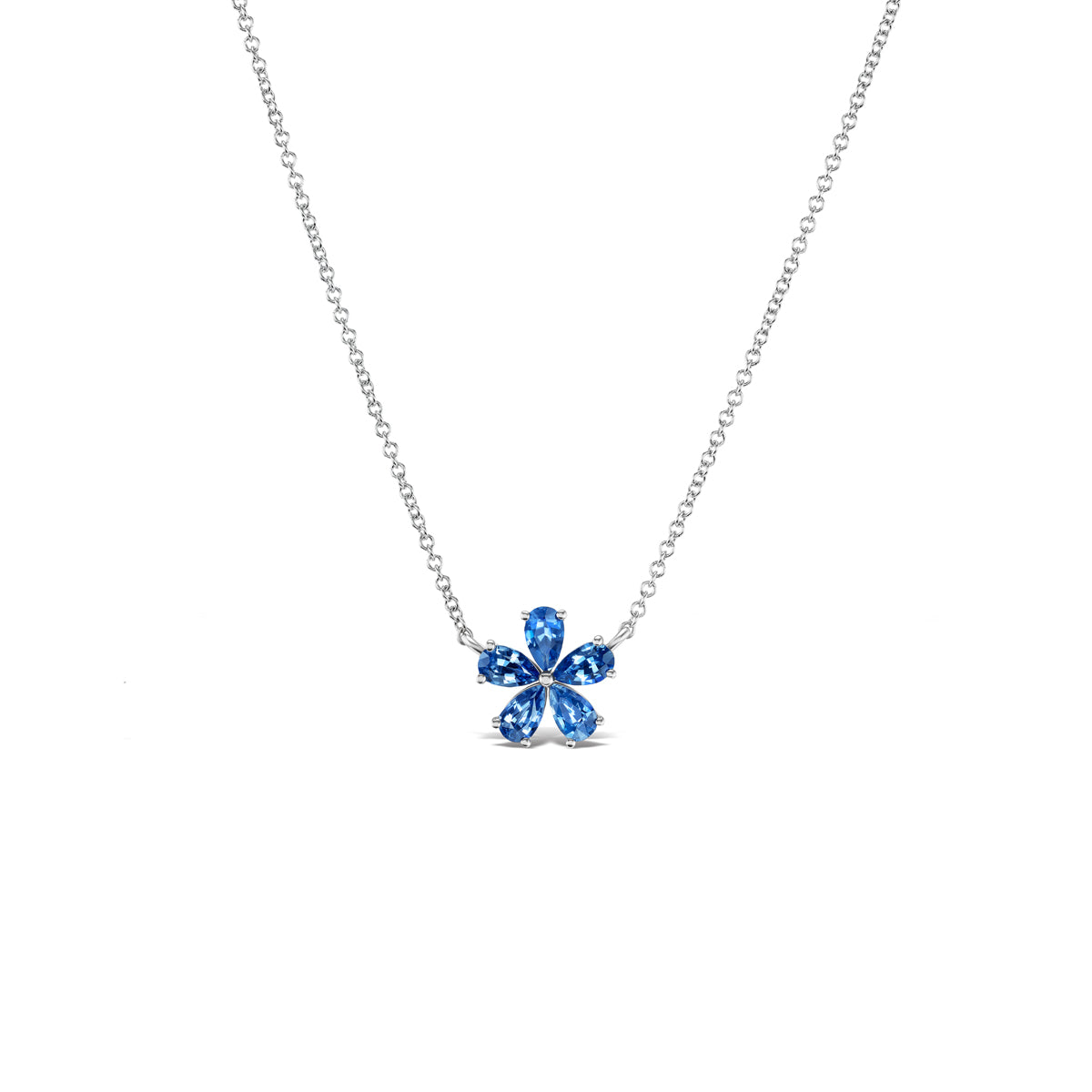Small Forget-Me-Not Sapphire Necklace