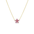 Small Forget-Me-Not Pink Sapphire Necklace
