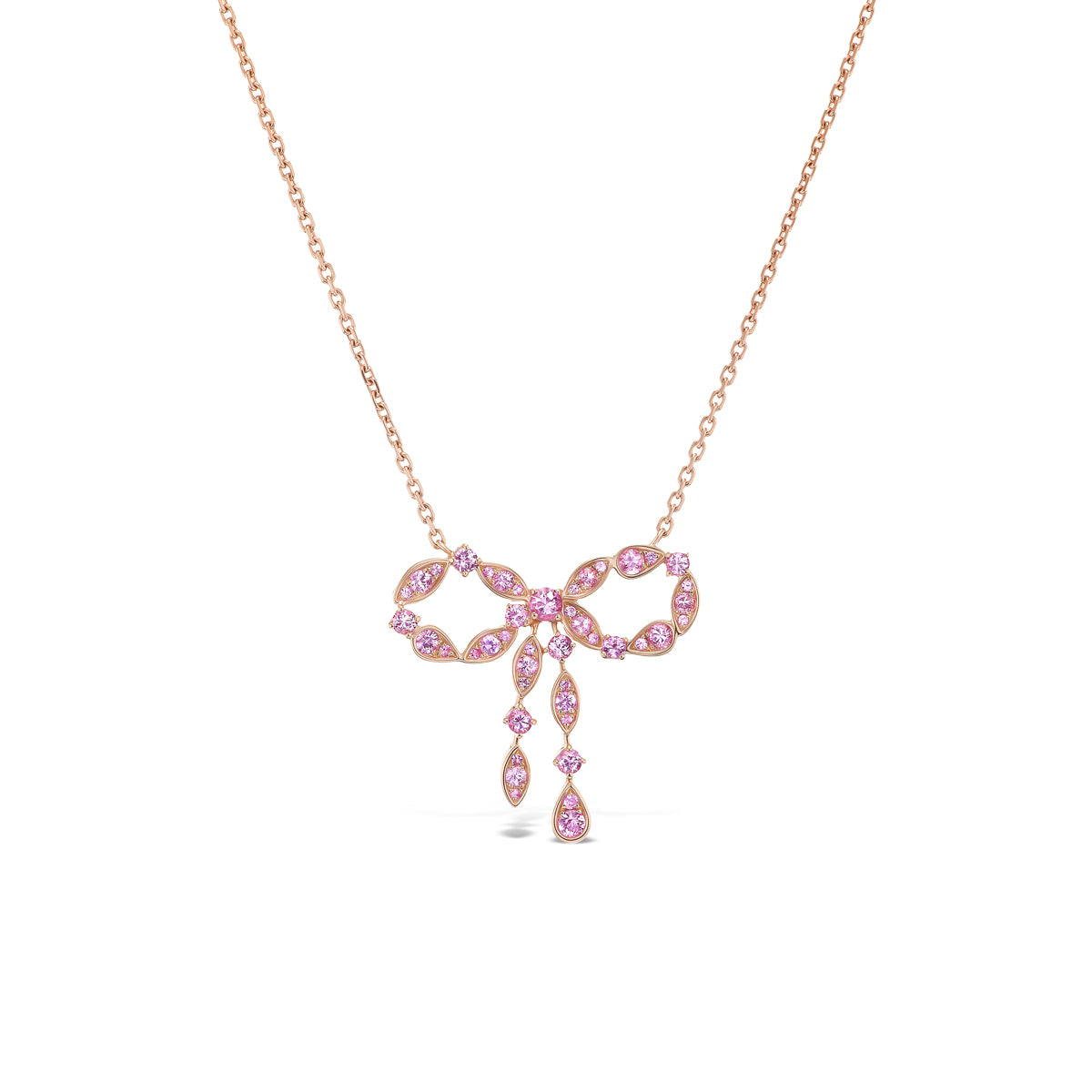 *NEW* Pink Sapphire Bow Necklace