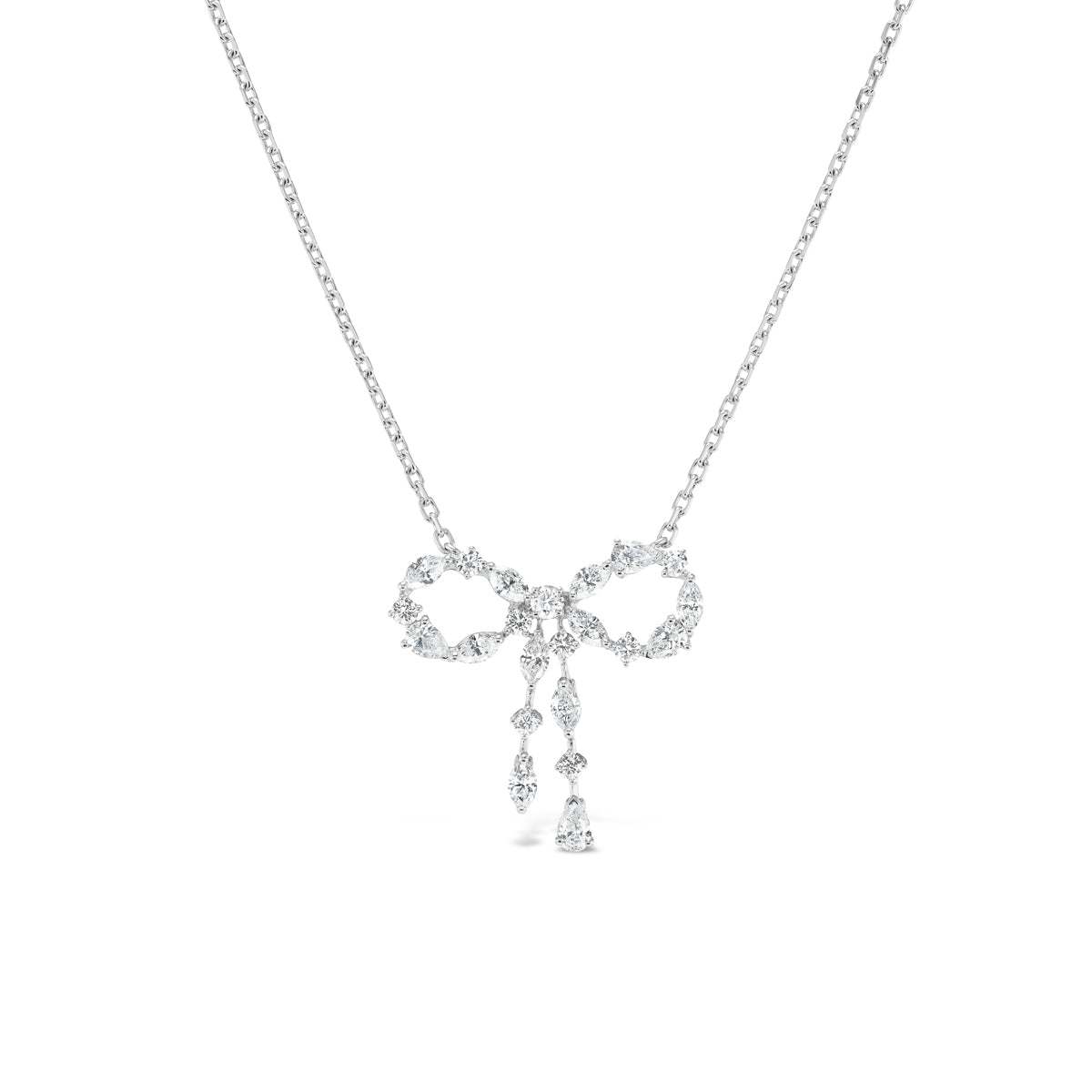 *NEW* Mixed Shape Diamond Bow Necklace