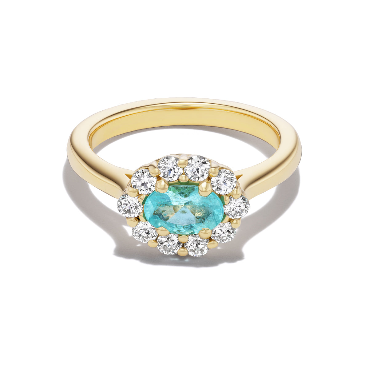 *NEW* Bespoke 0.38CT Oval Cut Paraiba Bloom Pinky Ring
