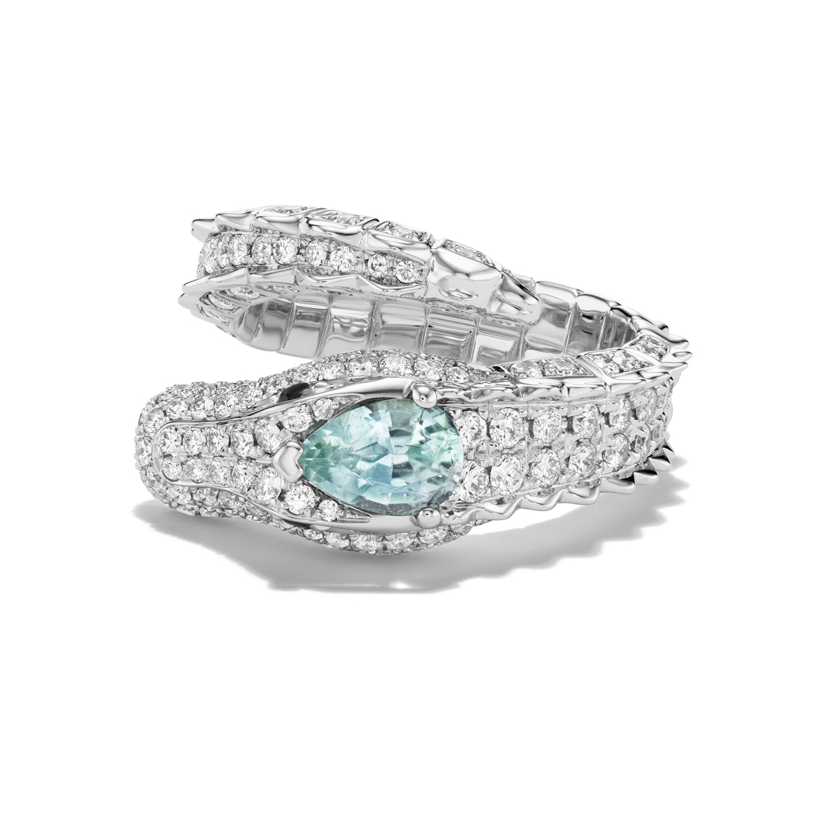 Lagoon Paraíba Alligator Pinky Ring