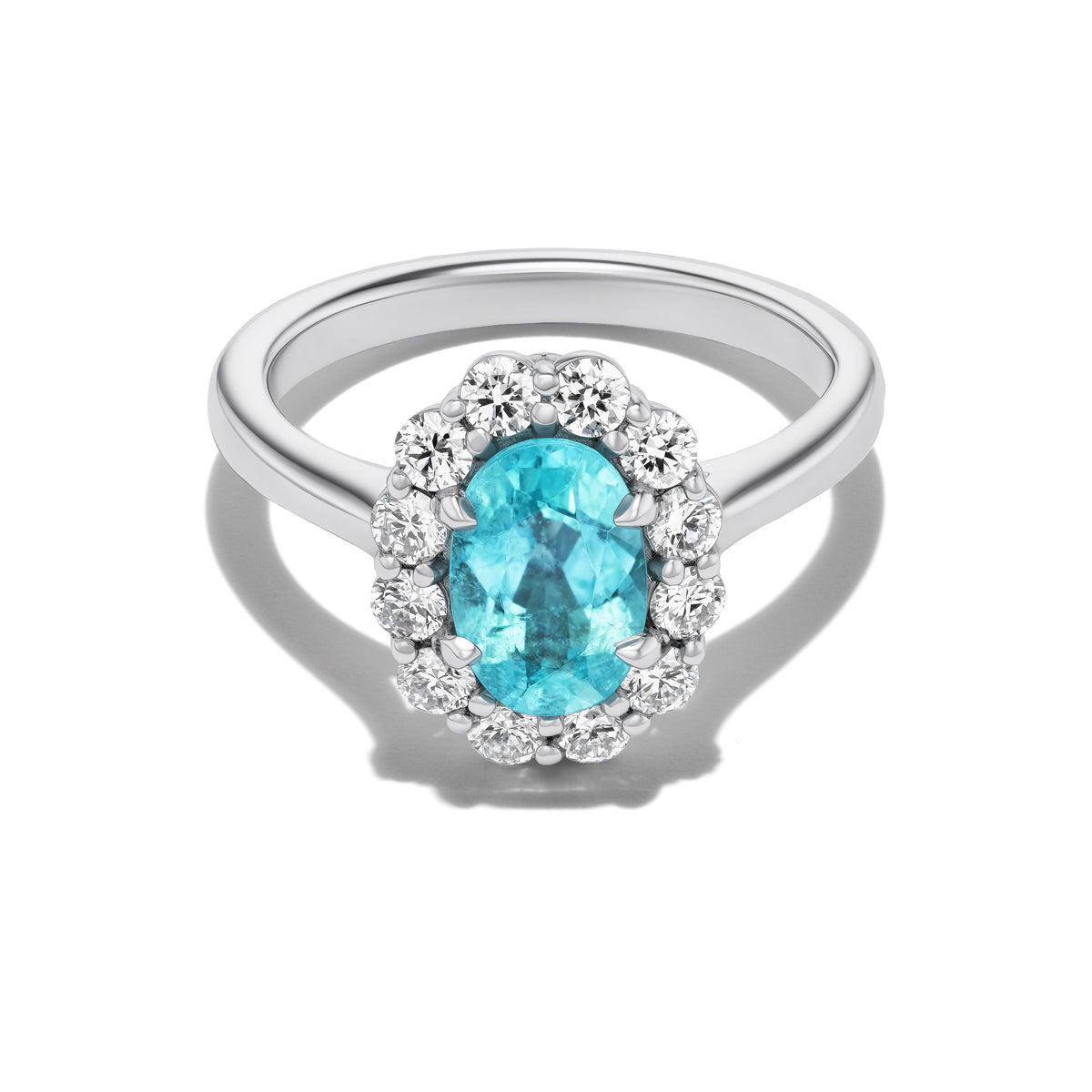 *NEW* Bespoke 1.31CT Oval Cut Paraiba Bloom Ring