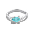 *NEW* Wave 0.55 Carat Pear Cut Paraíba Tourmaline Pinky Ring