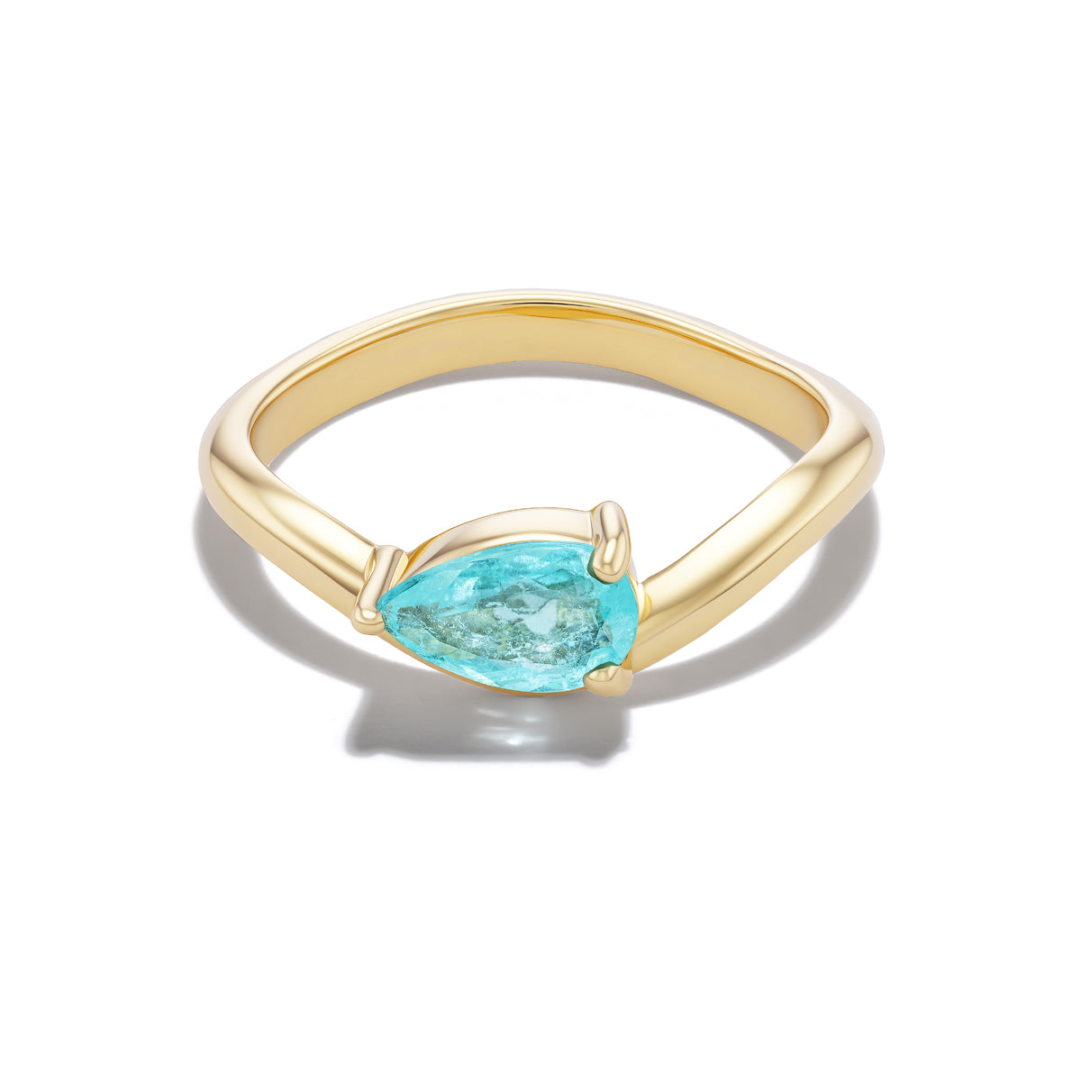 *NEW* Wave 0.46 Carat Pear Paraíba Tourmaline Pinky Ring