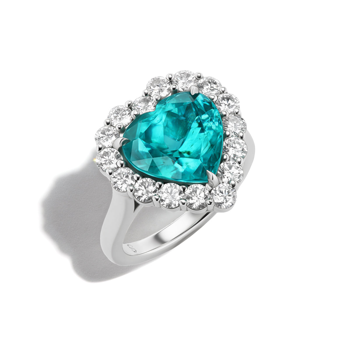 *NEW* Bespoke 5.22CT Heart Cut Paraíba Grand Bloom Ring