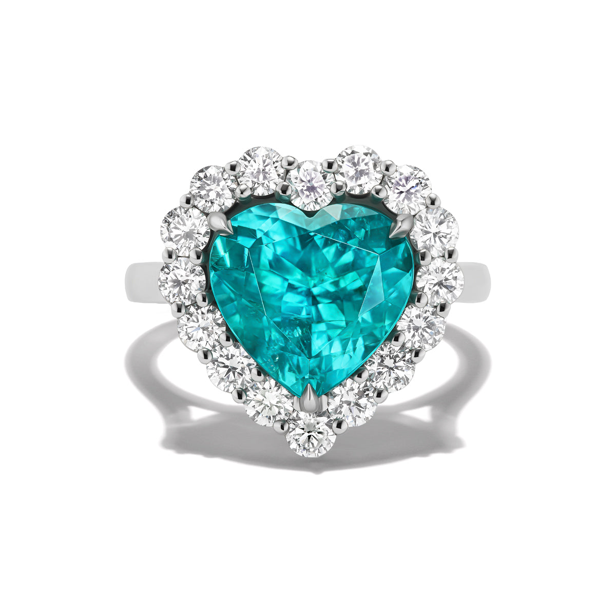 *NEW* Bespoke 5.22CT Heart Cut Paraíba Grand Bloom Ring