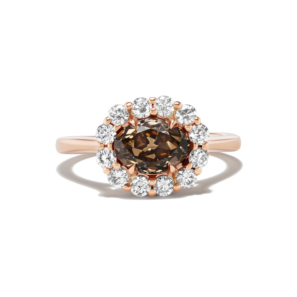 *NEW* Bespoke East West 1.51CT Coffee Diamond Bloom Ring