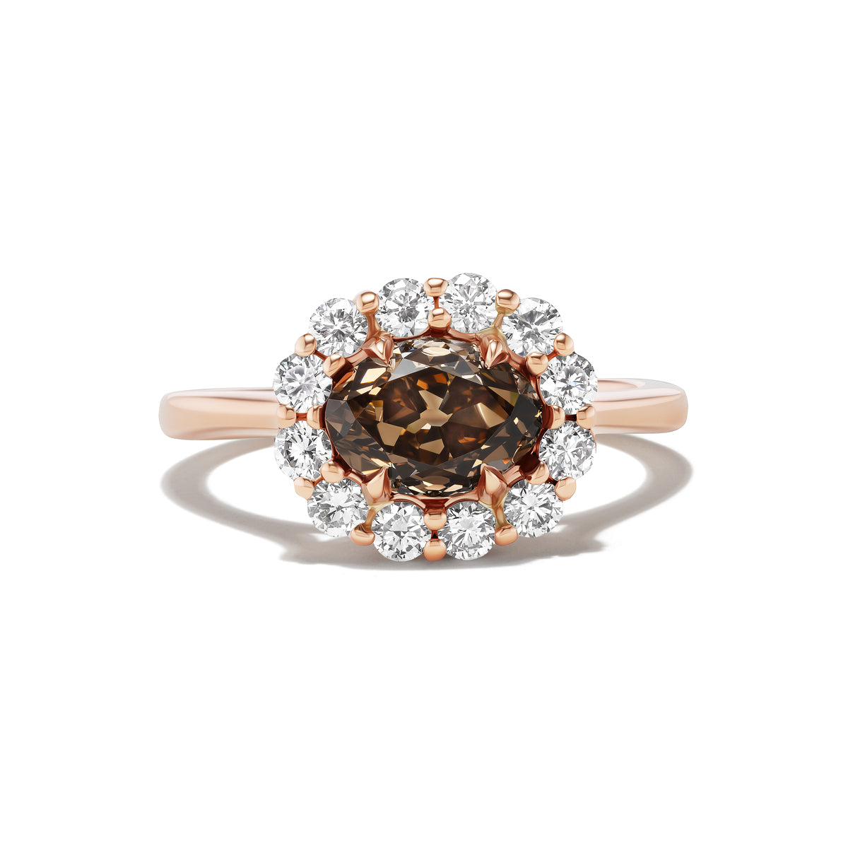 *NEW* Bespoke East West 1.51CT Coffee Diamond Bloom Ring