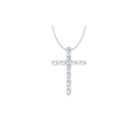 GIA Certified Oval Diamond Cross