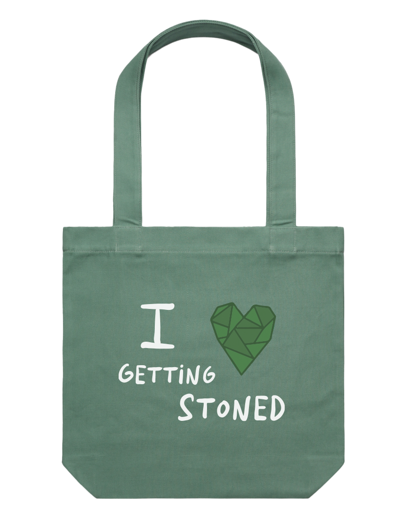I <3 GETTING STONED Tote Bag