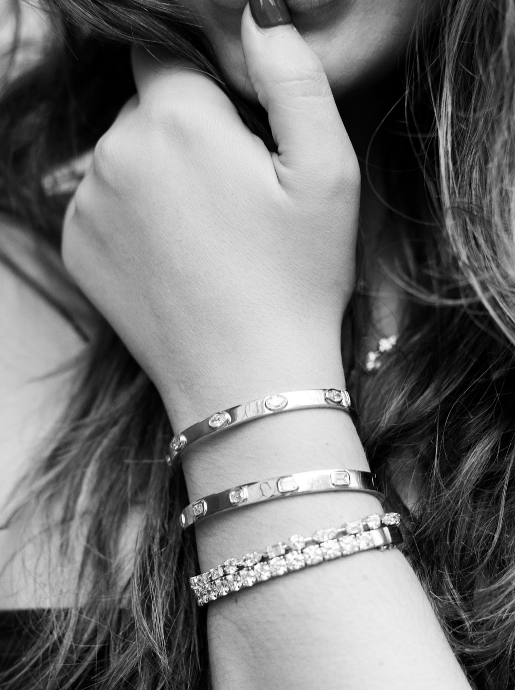GIA Certified Round Diamond Bangle