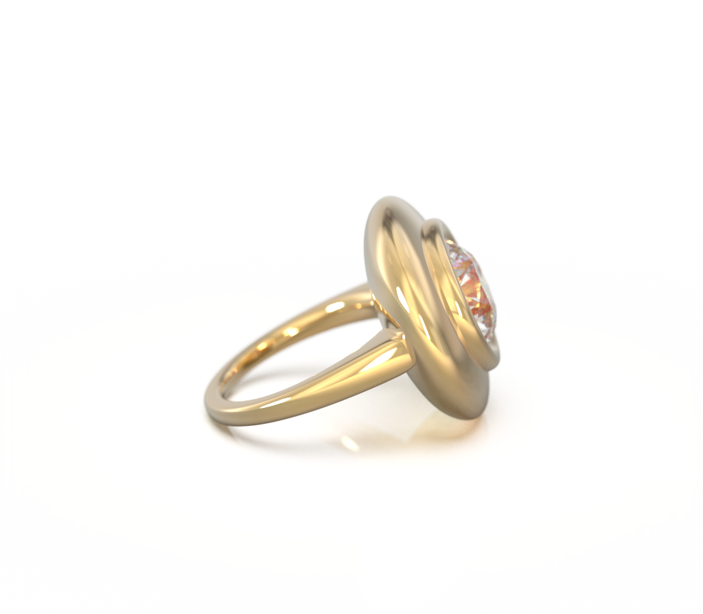 Classic 2ct Diamond Saucer Ring